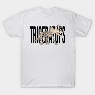 Triceratops Skeleton Dinosaur T-Shirt